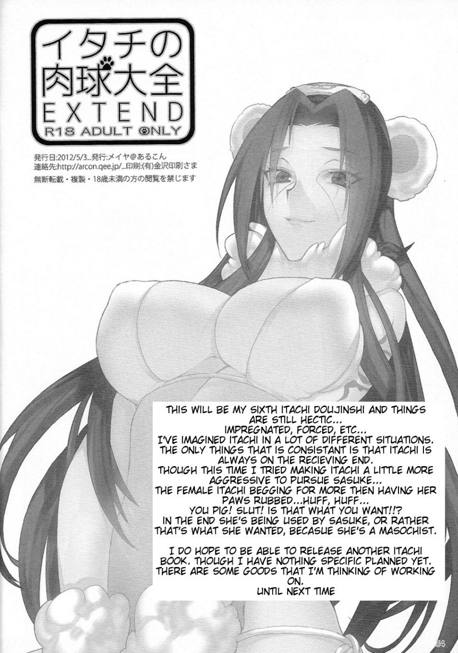 Itachi No Nikukyuu Taizen Extend Oneshot page 33 - Giả Dược
