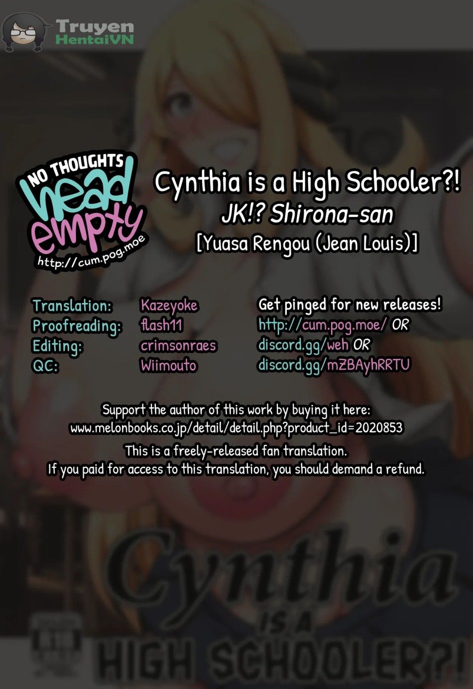 Jk!? Shirona-san | Cynthia Is A High Schooler?! Oneshot page 19 - Giả Dược