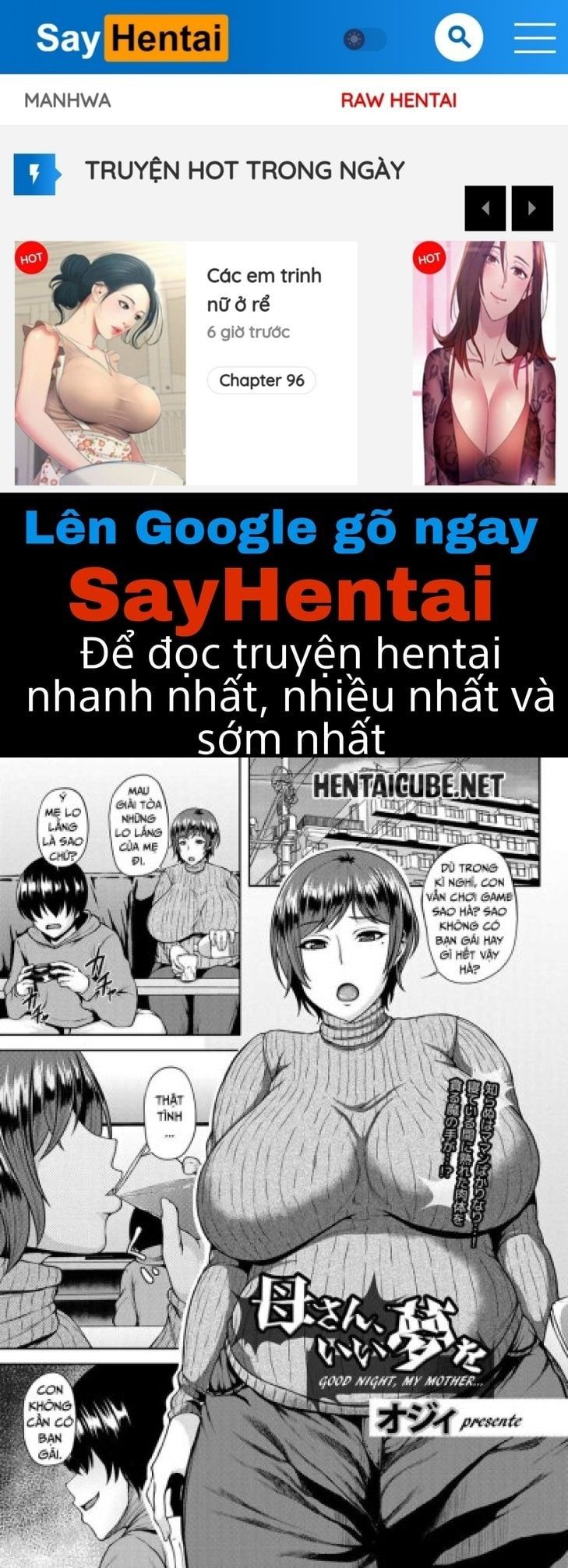 đọc truyện Kaa-san, Ii Yume O | Good Night, My Mother.. Oneshot ảnh 1 tại Giả Dược