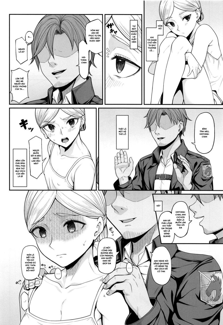 Kairaku Ochi Shita Botebara Joou Historia (shingeki No Kyojin) Oneshot page 4 - Giả Dược