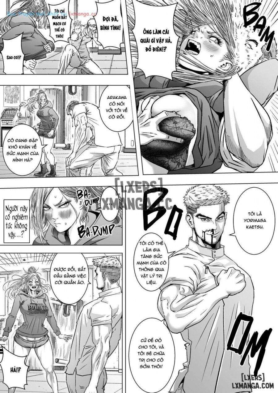 Kakutou Joshi Wa Tsuyokunaritai/ Muchimuchi Kakutou Joshi Wa Hentai Seitai-shi To Sex Shite Tsuyoku Naru Oneshot page 6 - Giả Dược