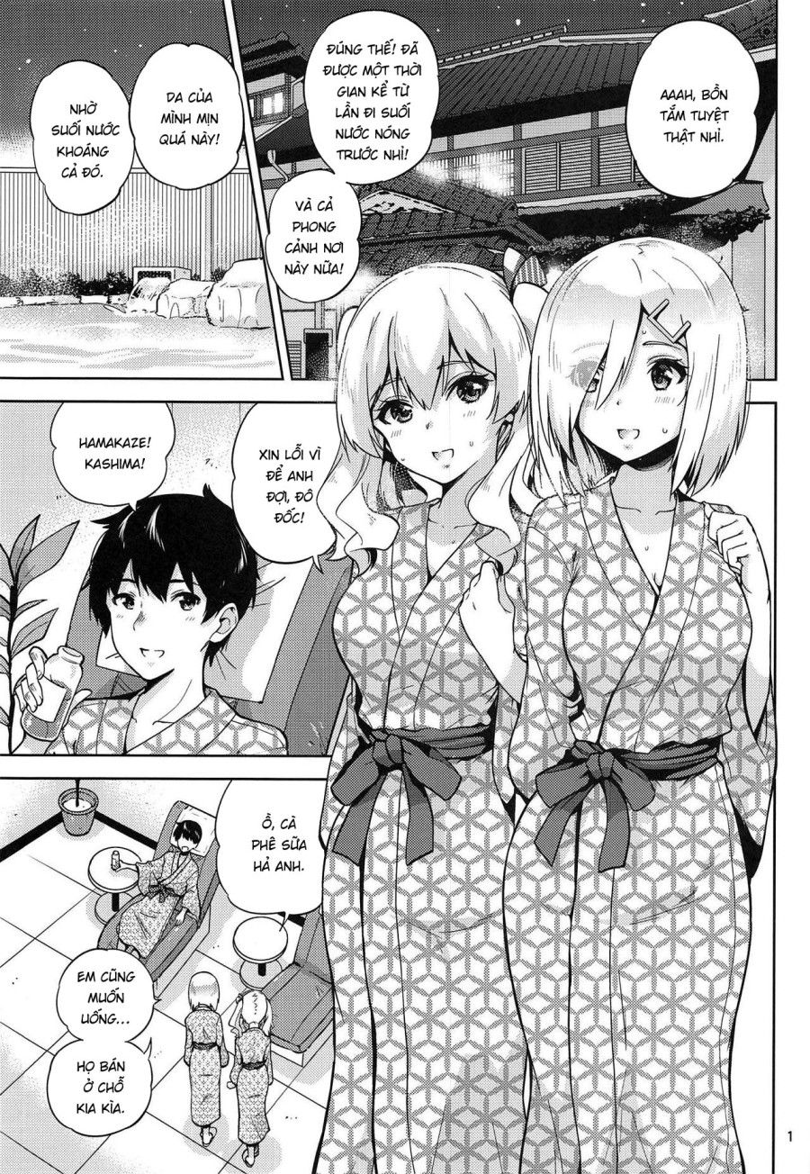 Kashima Và Hamakaze Ở Suối Nước Nóng Oneshot page 4 - Giả Dược