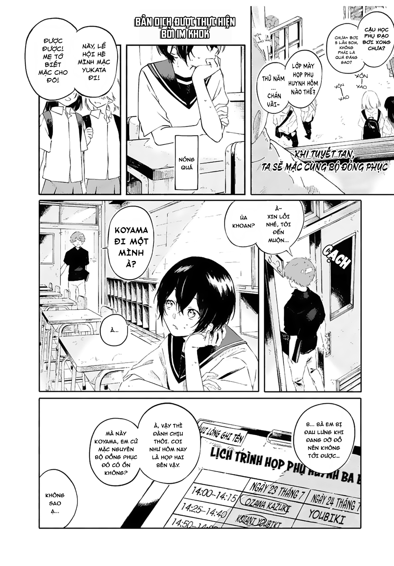 đọc truyện Khi Tuyết Tan Ta Sẽ Mặc Chung Bộ Đồng Phục Chương 1 ảnh 2 tại Thiên Thai Truyện