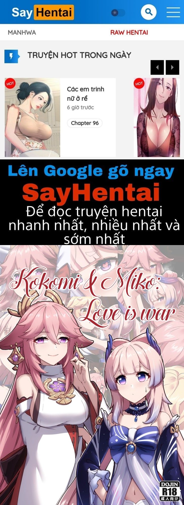 đọc truyện Kokomi And Miko ~ Love Is War Oneshot ảnh 1 tại Giả Dược