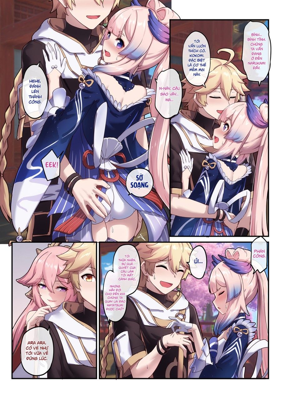 Kokomi Và Miko Cuộc Chiến Tình Yêu Oneshot page 5 - Giả Dược