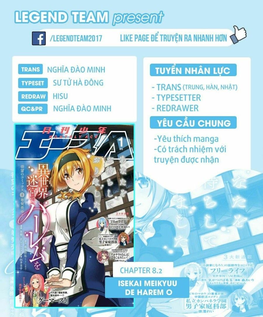 Lập Harem Chốn Mê Cung Ở Dị Giới Chương 8.2 page 1 - Giả Dược