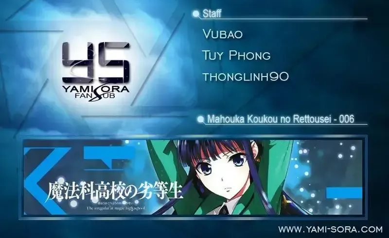 đọc truyện Mahouka Koukou No Rettousei Chương 6 ảnh 1 tại Giả Dược