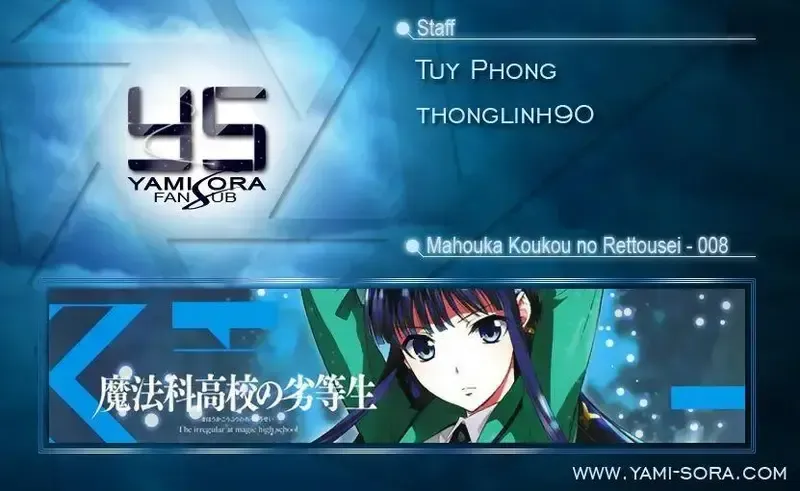 đọc truyện Mahouka Koukou No Rettousei Chương 8 ảnh 1 tại Giả Dược