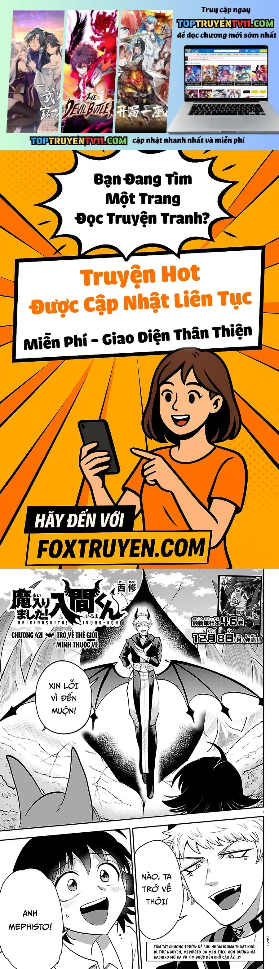 đọc truyện Mairimashita! Iruma-kun Chương 421 ảnh 3 tại Thiên Thai Truyện