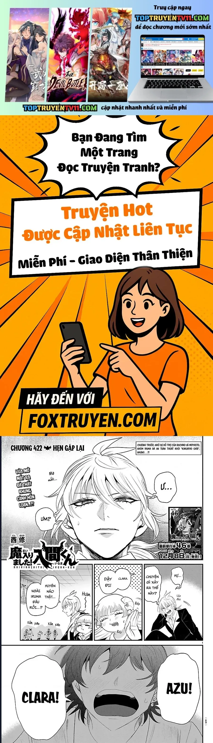 đọc truyện Mairimashita! Iruma-kun Chương 422 ảnh 3 tại Thiên Thai Truyện