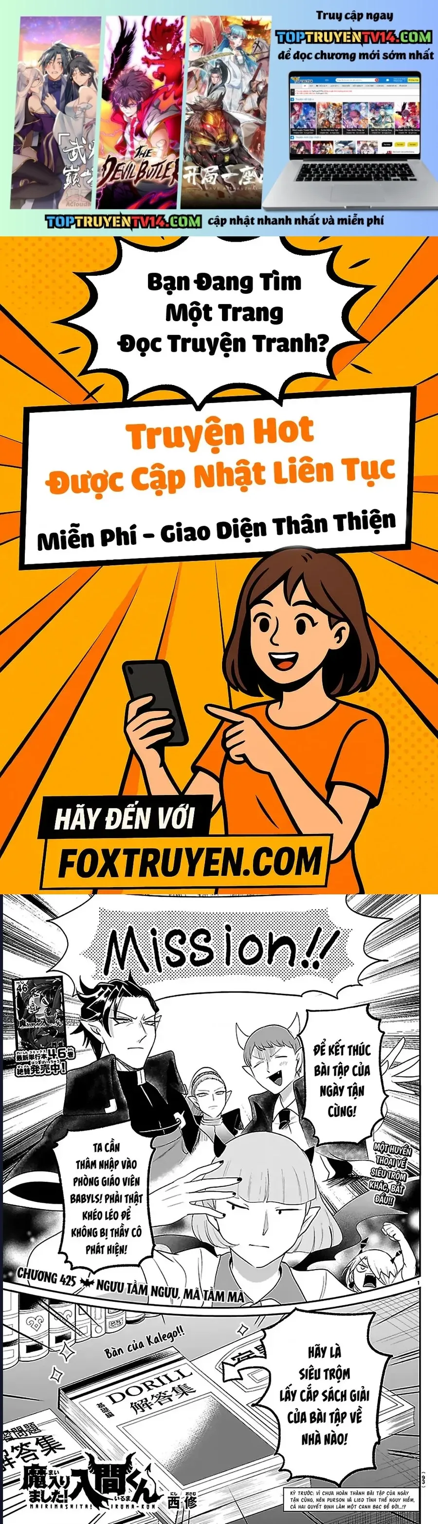 đọc truyện Mairimashita! Iruma-kun Chương 425 ảnh 3 tại Thiên Thai Truyện