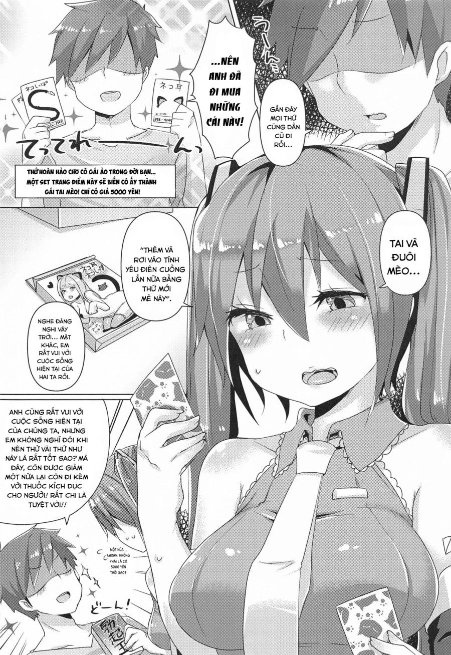 Miku-chan Ni Nekomimi Toka Plug In Shite Ichaicha Suru Hon (vocaloid) Oneshot page 4 - Giả Dược