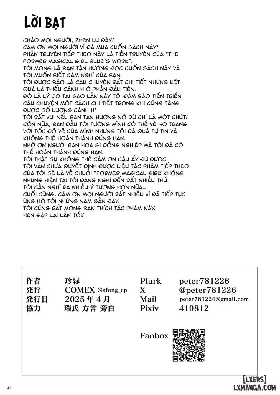 Moto Mahou Shoujo No Shigoto Hanashi Ao Zenjitsutan Chương 0 page 42 - Giả Dược