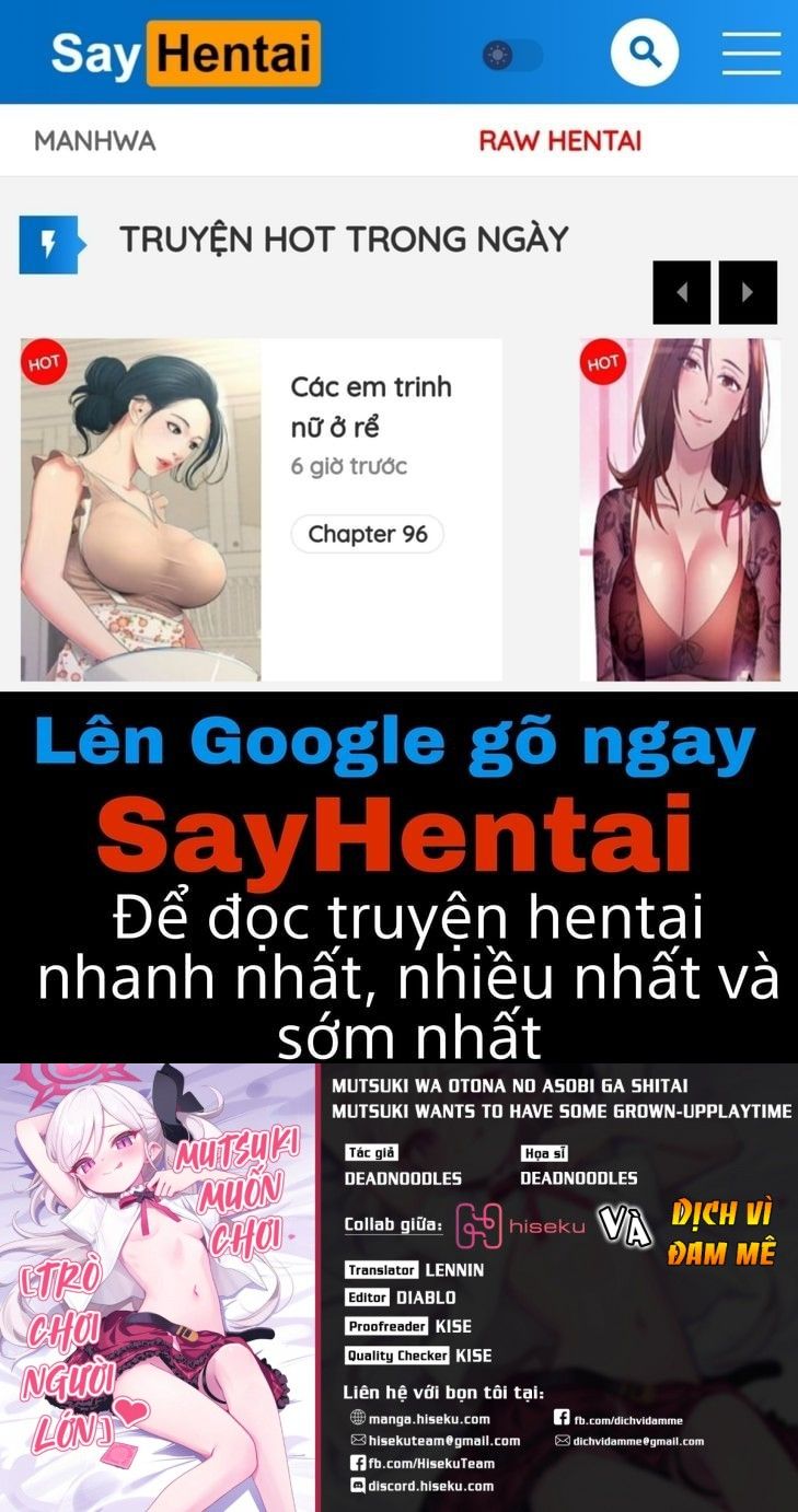 đọc truyện Mutsuki Wa Otona No Asobi Ga Shitai Oneshot ảnh 1 tại Giả Dược