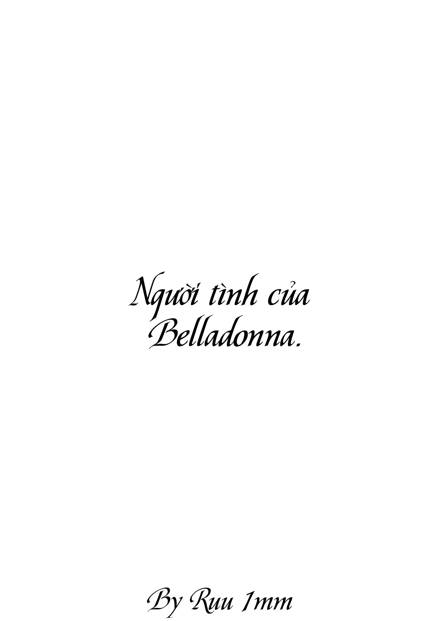 đọc truyện Người Tình Của Belladonnna Chương 1 ảnh 3 tại Thiên Thai Truyện