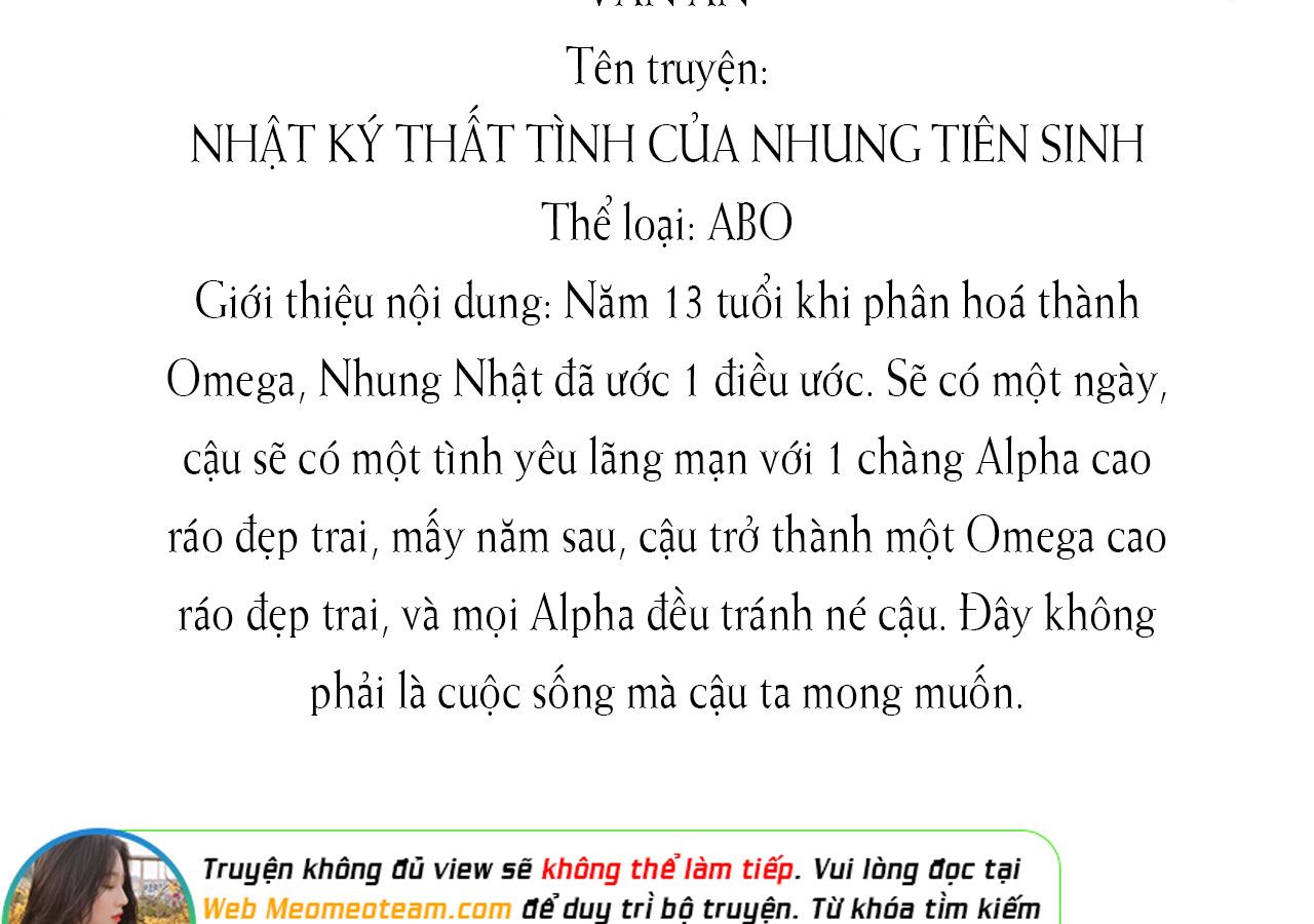 đọc truyện Nhật Ký Thất Tình Của Nhung Tiên Sinh Chương 0 ảnh 5 tại Thiên Thai Truyện