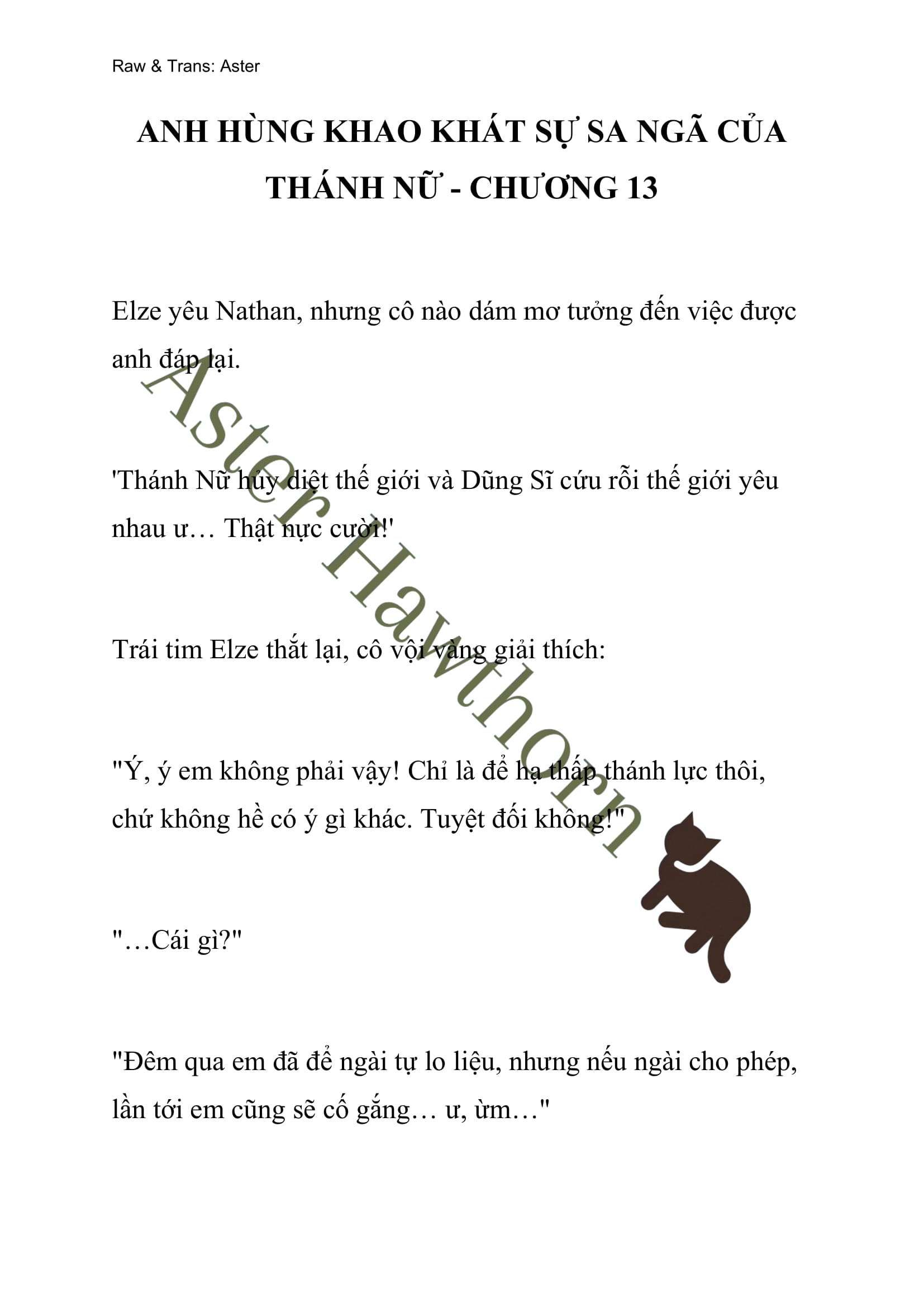 [novel] Anh Hùng Khao Khát Sự Sa Ngã Của Thánh Nữ Chương 13 page 1 - Giả Dược