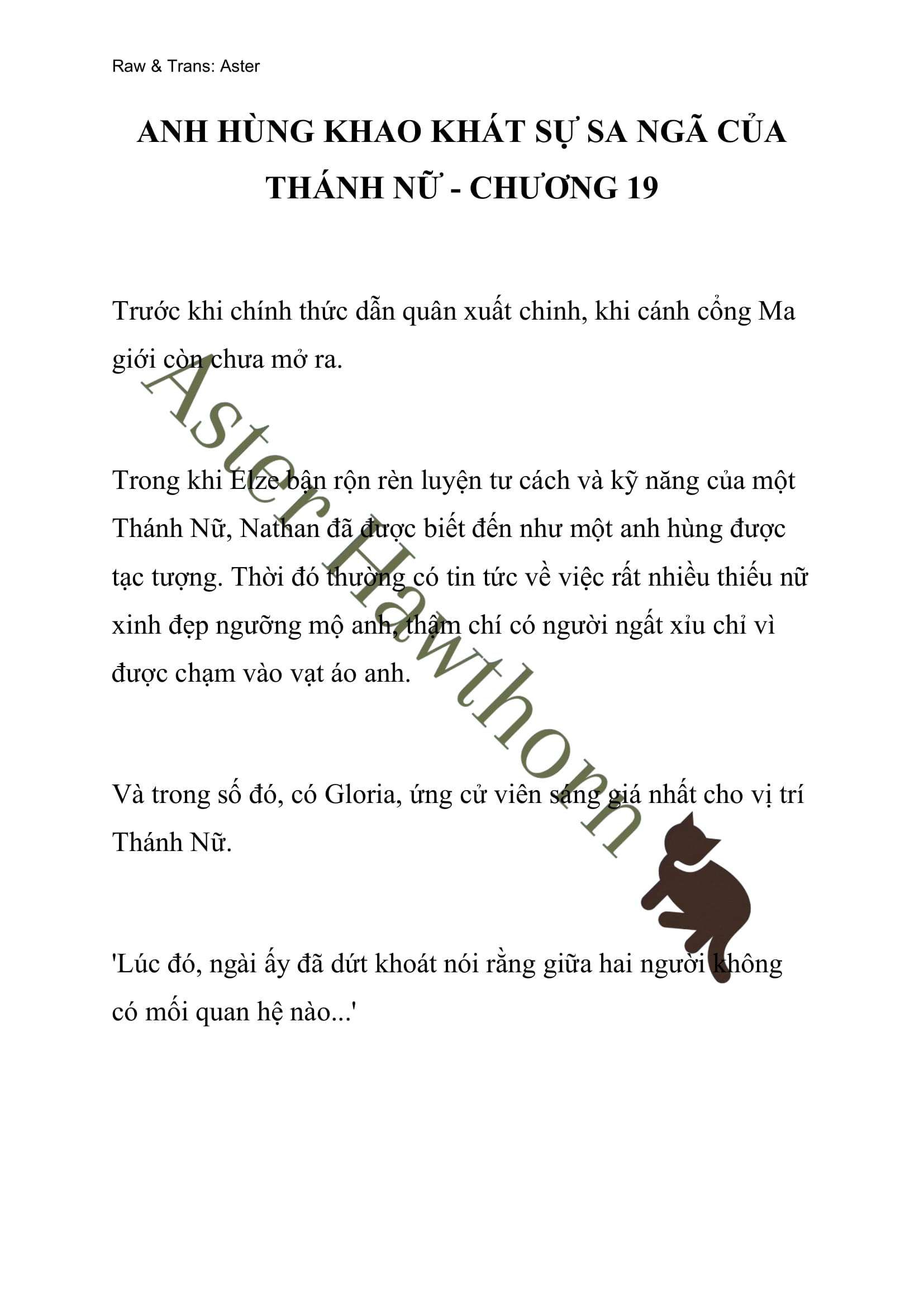 [novel] Anh Hùng Khao Khát Sự Sa Ngã Của Thánh Nữ Chương 19 page 1 - Giả Dược