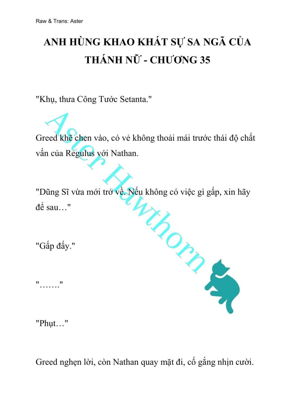 [novel] Anh Hùng Khao Khát Sự Sa Ngã Của Thánh Nữ Chương 35 page 1 - Giả Dược