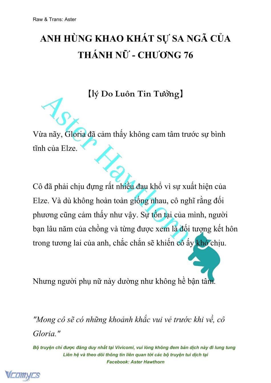 đọc truyện [novel] Anh Hùng Khao Khát Sự Sa Ngã Của Thánh Nữ Chương 76 ảnh 3 tại Thiên Thai Truyện