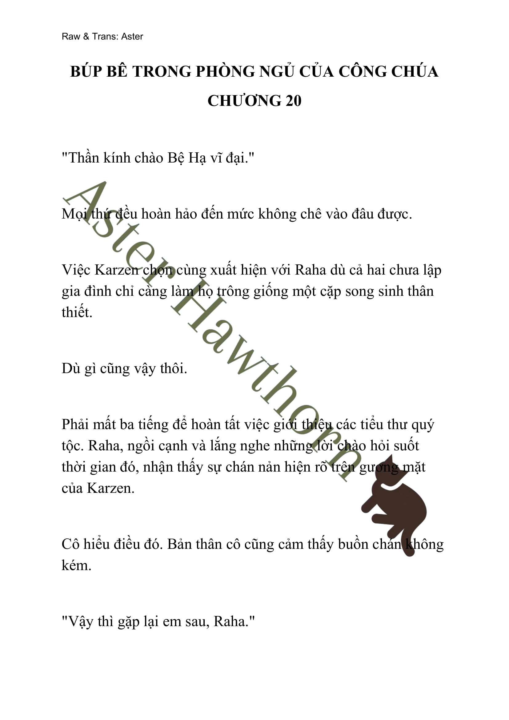 [novel] Búp Bê Trong Phòng Ngủ Của Công Chúa Chương 20 page 1 - Giả Dược