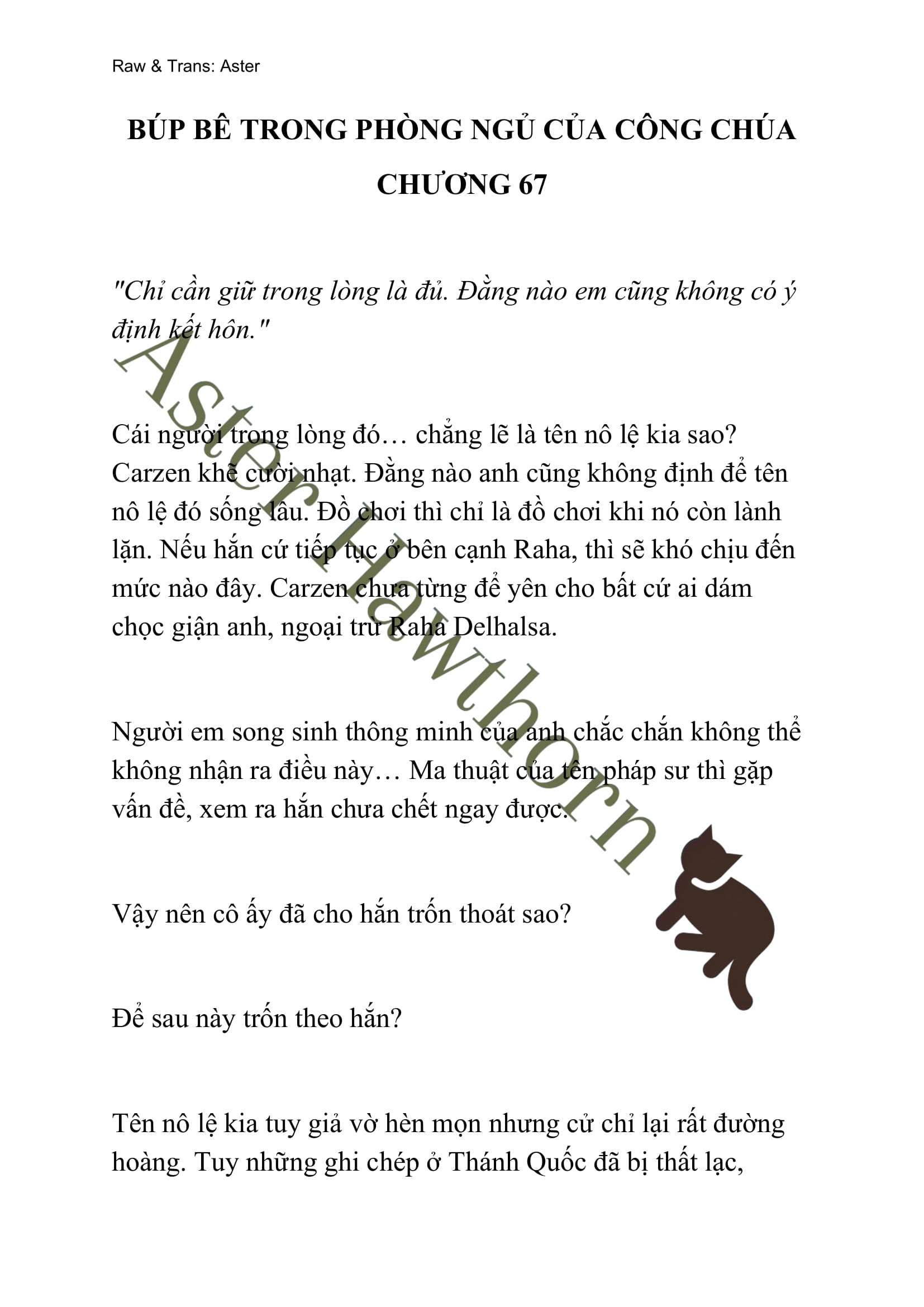 [novel] Búp Bê Trong Phòng Ngủ Của Công Chúa Chương 67 page 1 - Giả Dược