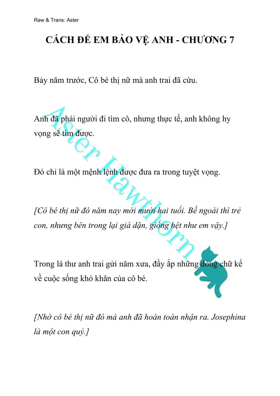 đọc truyện [novel] Cách Để Em Bảo Vệ Anh Chương 7 ảnh 1 tại Thiên Thai Truyện