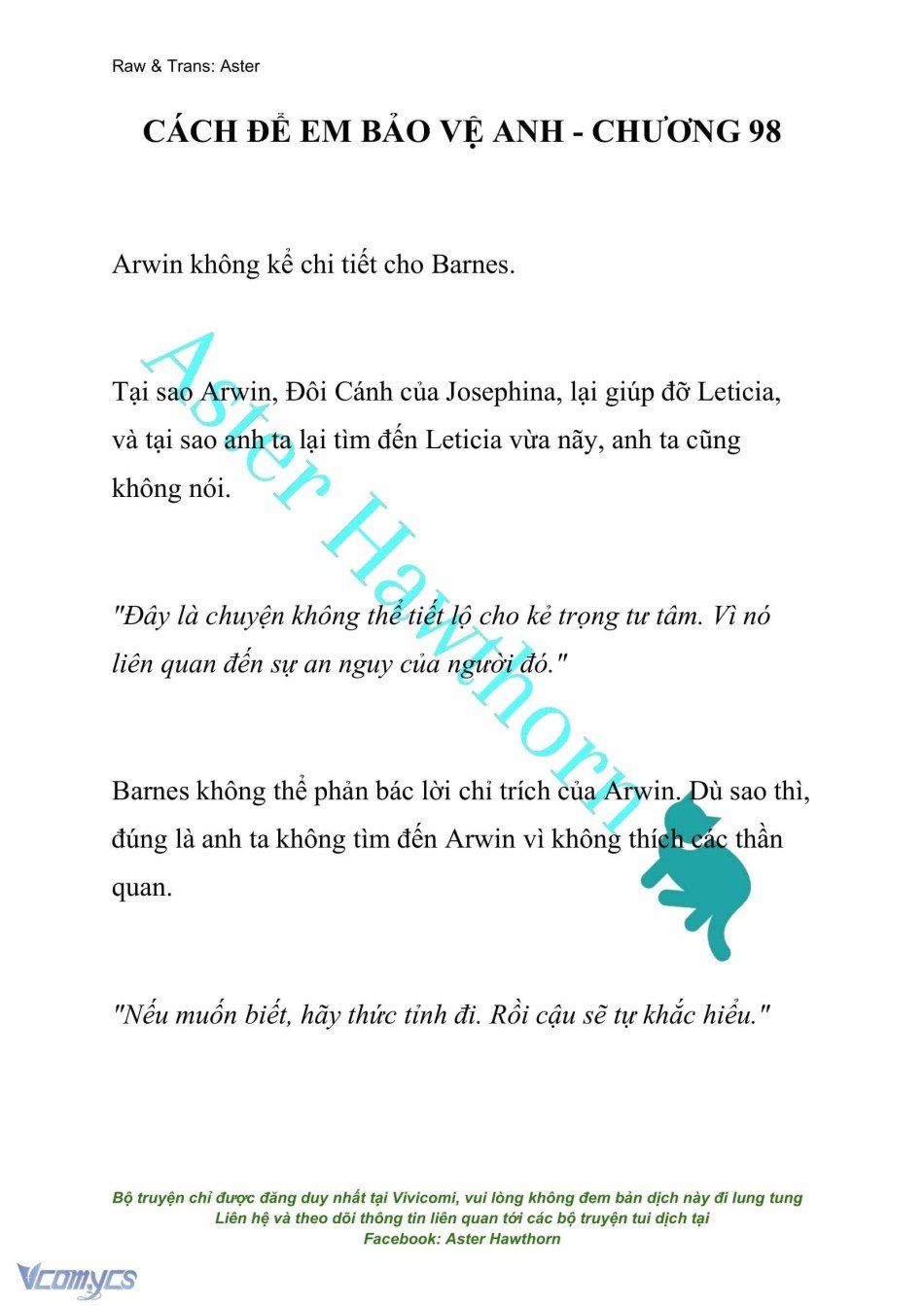 đọc truyện [novel] Cách Để Em Bảo Vệ Anh Chương 98 ảnh 2 tại Truyện Dạ Ký
