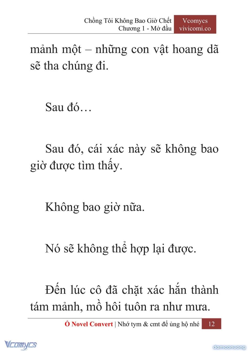 đọc truyện [novel] Chồng Tôi Không Bao Giờ Chết Chương 1 ảnh 15 tại Thiên Thai Truyện
