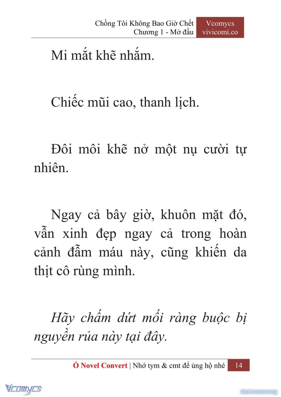 đọc truyện [novel] Chồng Tôi Không Bao Giờ Chết Chương 1 ảnh 17 tại Thiên Thai Truyện