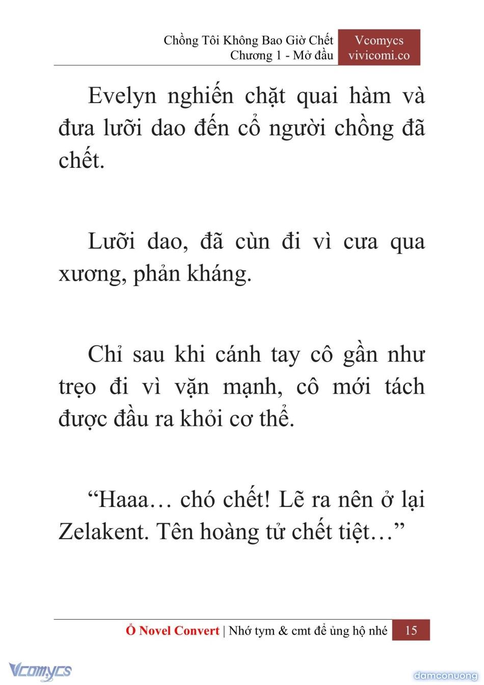 đọc truyện [novel] Chồng Tôi Không Bao Giờ Chết Chương 1 ảnh 18 tại Thiên Thai Truyện