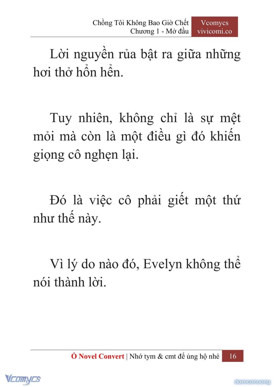 đọc truyện [novel] Chồng Tôi Không Bao Giờ Chết Chương 1 ảnh 19 tại Thiên Thai Truyện