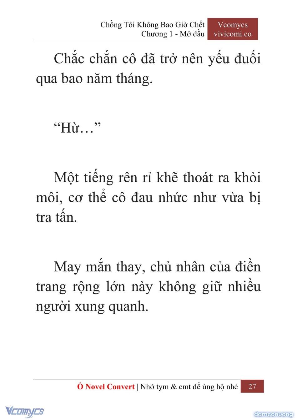 đọc truyện [novel] Chồng Tôi Không Bao Giờ Chết Chương 1 ảnh 30 tại Thiên Thai Truyện