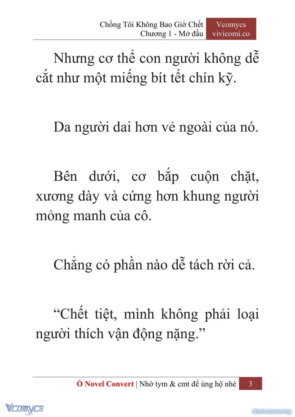 đọc truyện [novel] Chồng Tôi Không Bao Giờ Chết Chương 1 ảnh 6 tại Thiên Thai Truyện