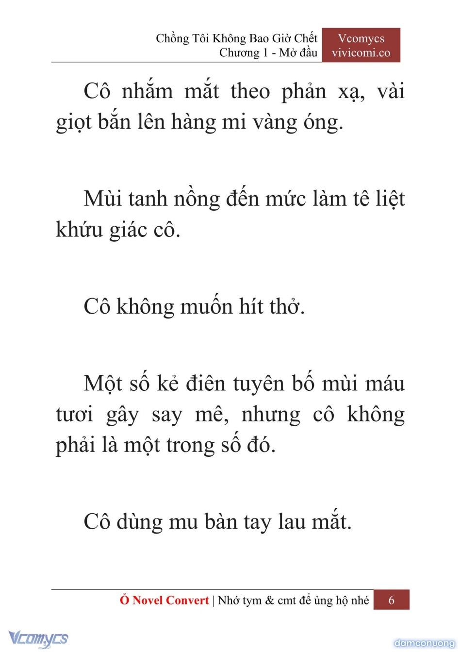 đọc truyện [novel] Chồng Tôi Không Bao Giờ Chết Chương 1 ảnh 9 tại Thiên Thai Truyện
