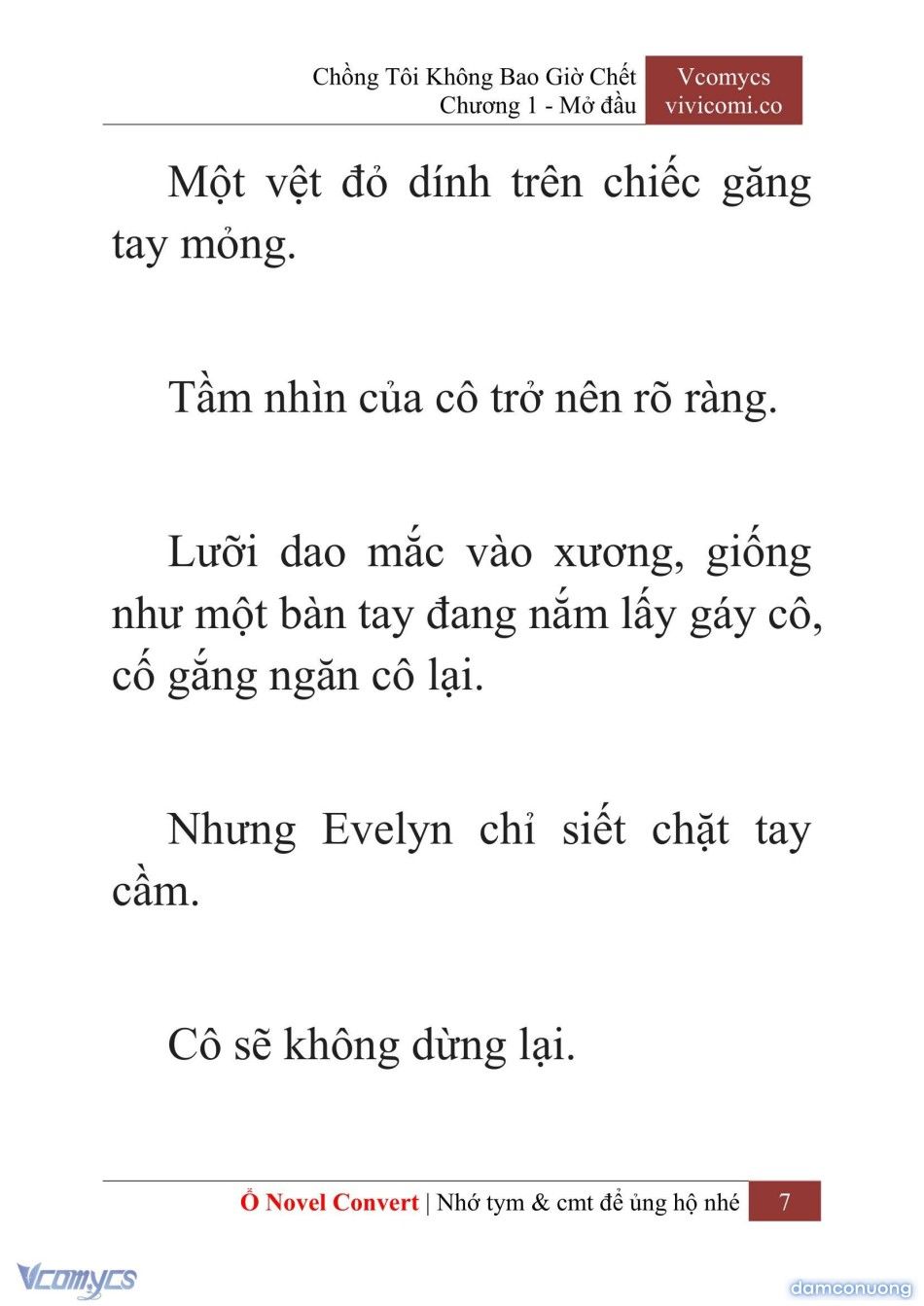 đọc truyện [novel] Chồng Tôi Không Bao Giờ Chết Chương 1 ảnh 10 tại Thiên Thai Truyện