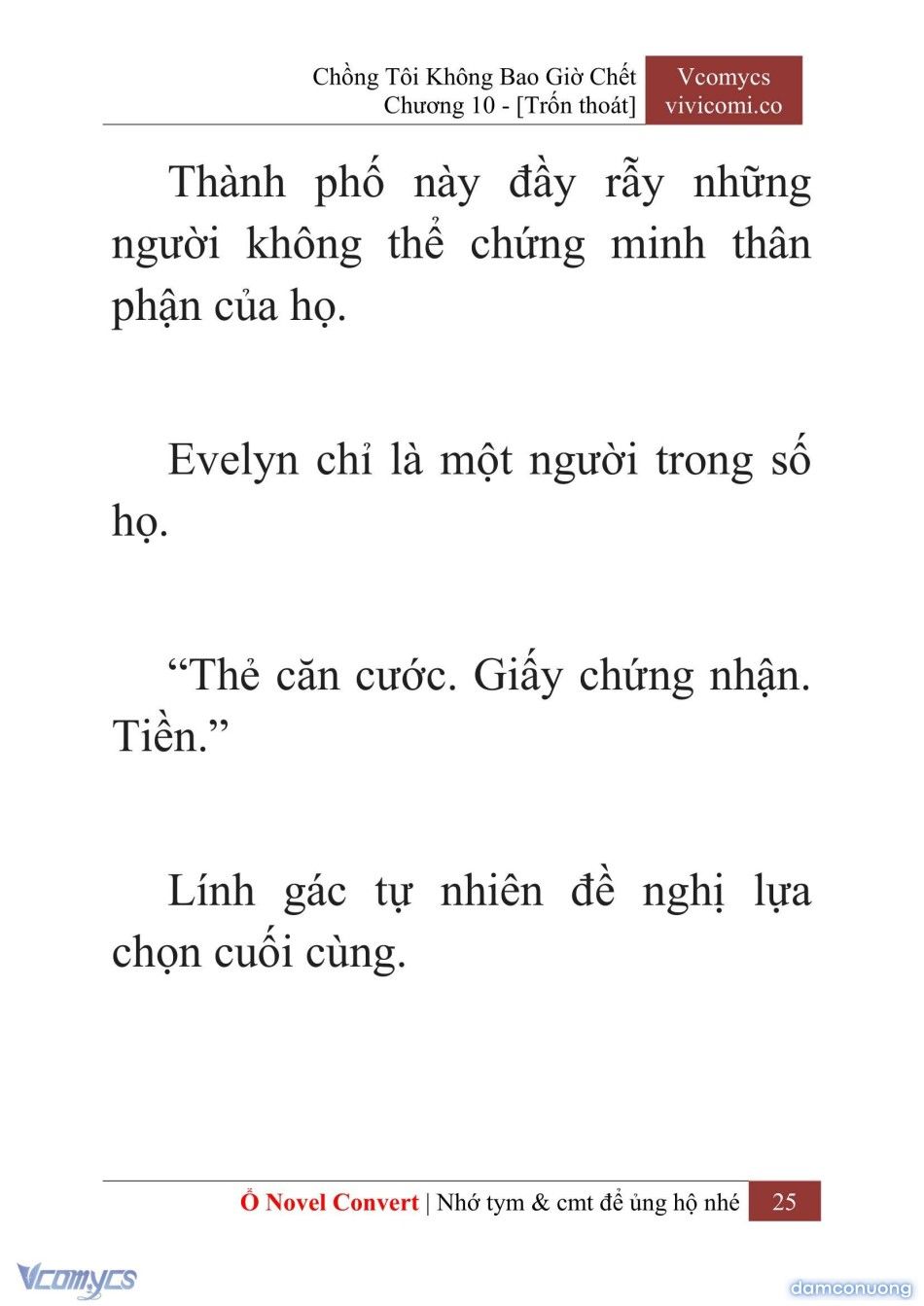 đọc truyện [novel] Chồng Tôi Không Bao Giờ Chết Chương 10 ảnh 28 tại Thiên Thai Truyện