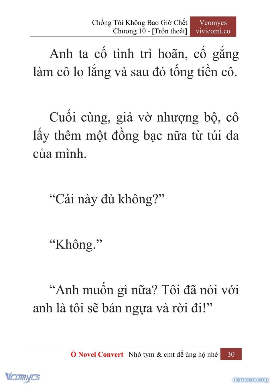 đọc truyện [novel] Chồng Tôi Không Bao Giờ Chết Chương 10 ảnh 33 tại Thiên Thai Truyện