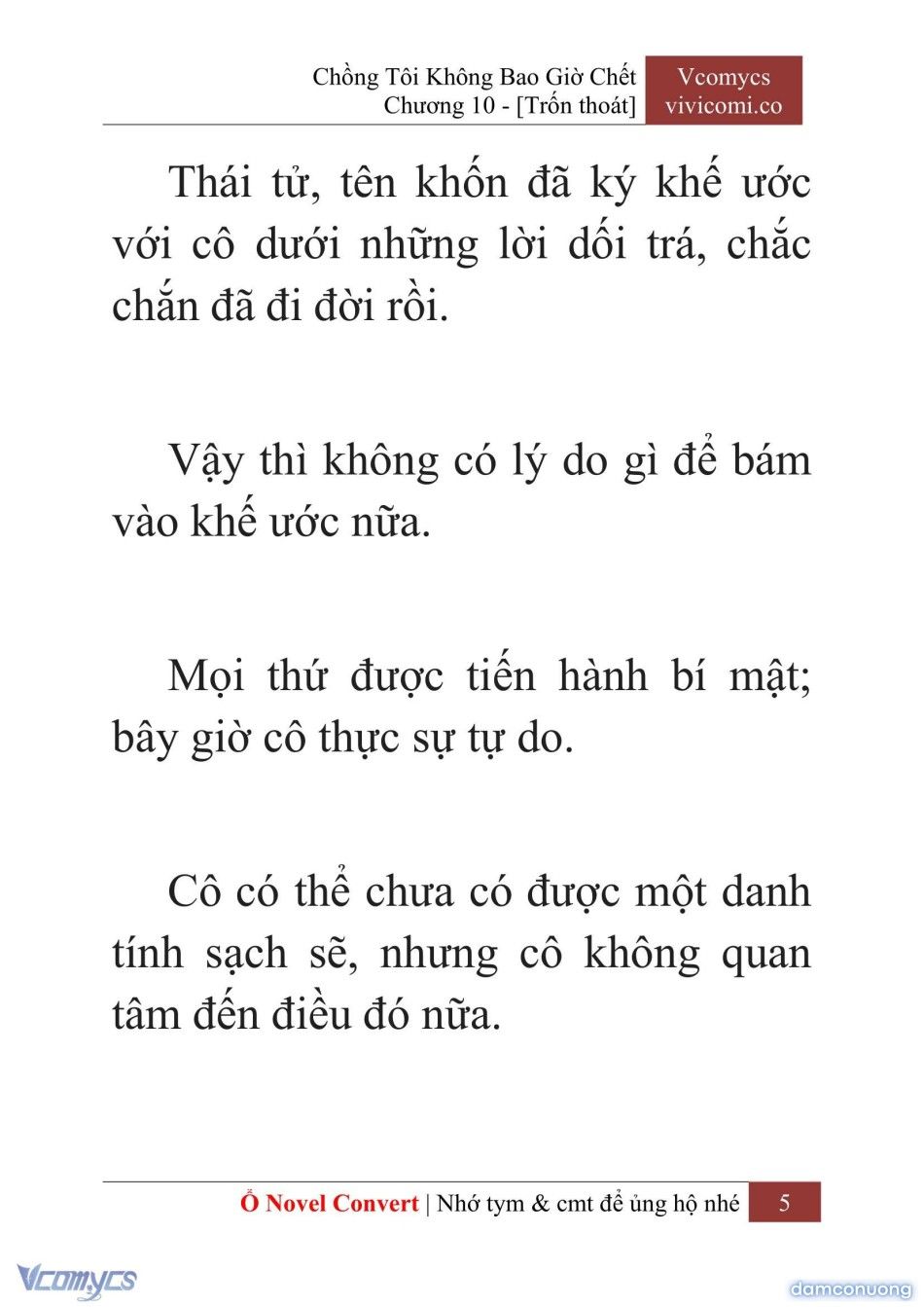 đọc truyện [novel] Chồng Tôi Không Bao Giờ Chết Chương 10 ảnh 8 tại Thiên Thai Truyện
