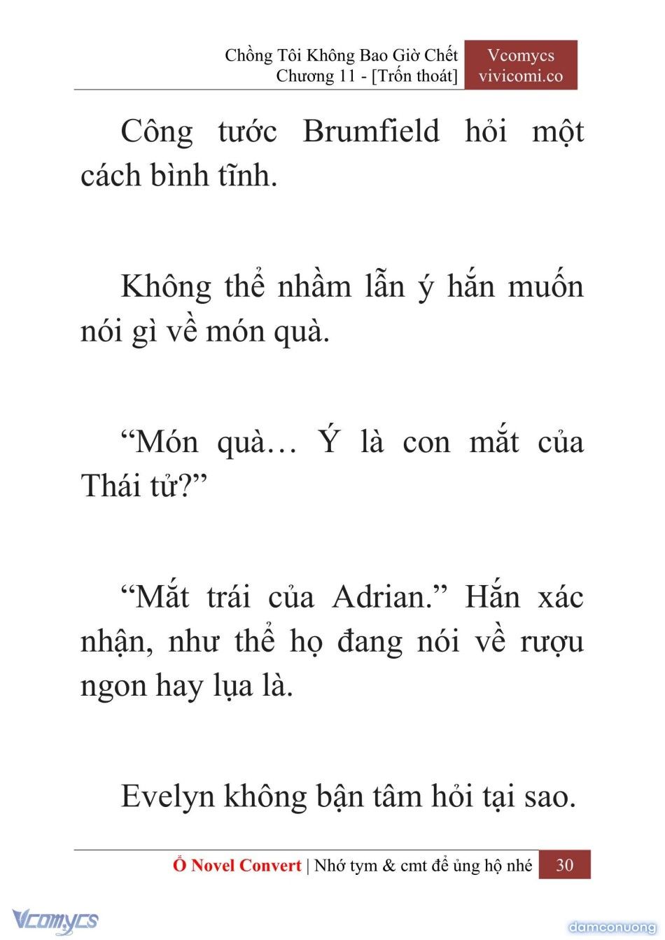 đọc truyện [novel] Chồng Tôi Không Bao Giờ Chết Chương 11 ảnh 33 tại Thiên Thai Truyện