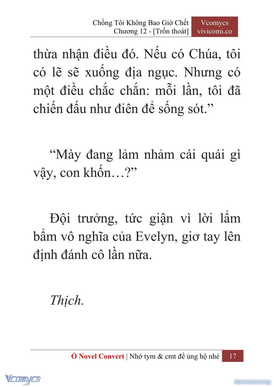 đọc truyện [novel] Chồng Tôi Không Bao Giờ Chết Chương 12 ảnh 20 tại Thiên Thai Truyện