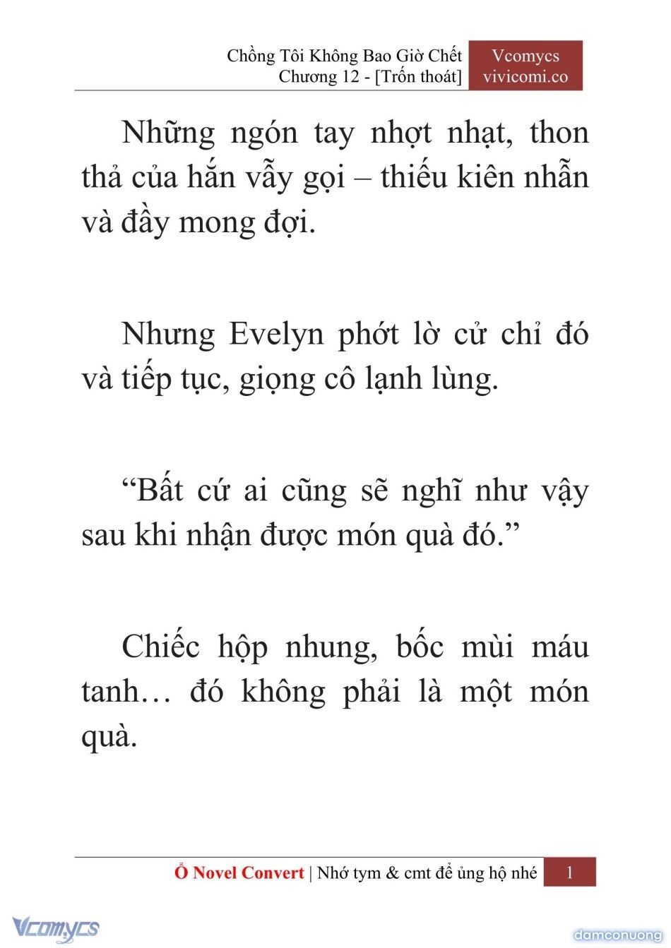 đọc truyện [novel] Chồng Tôi Không Bao Giờ Chết Chương 12 ảnh 4 tại Thiên Thai Truyện