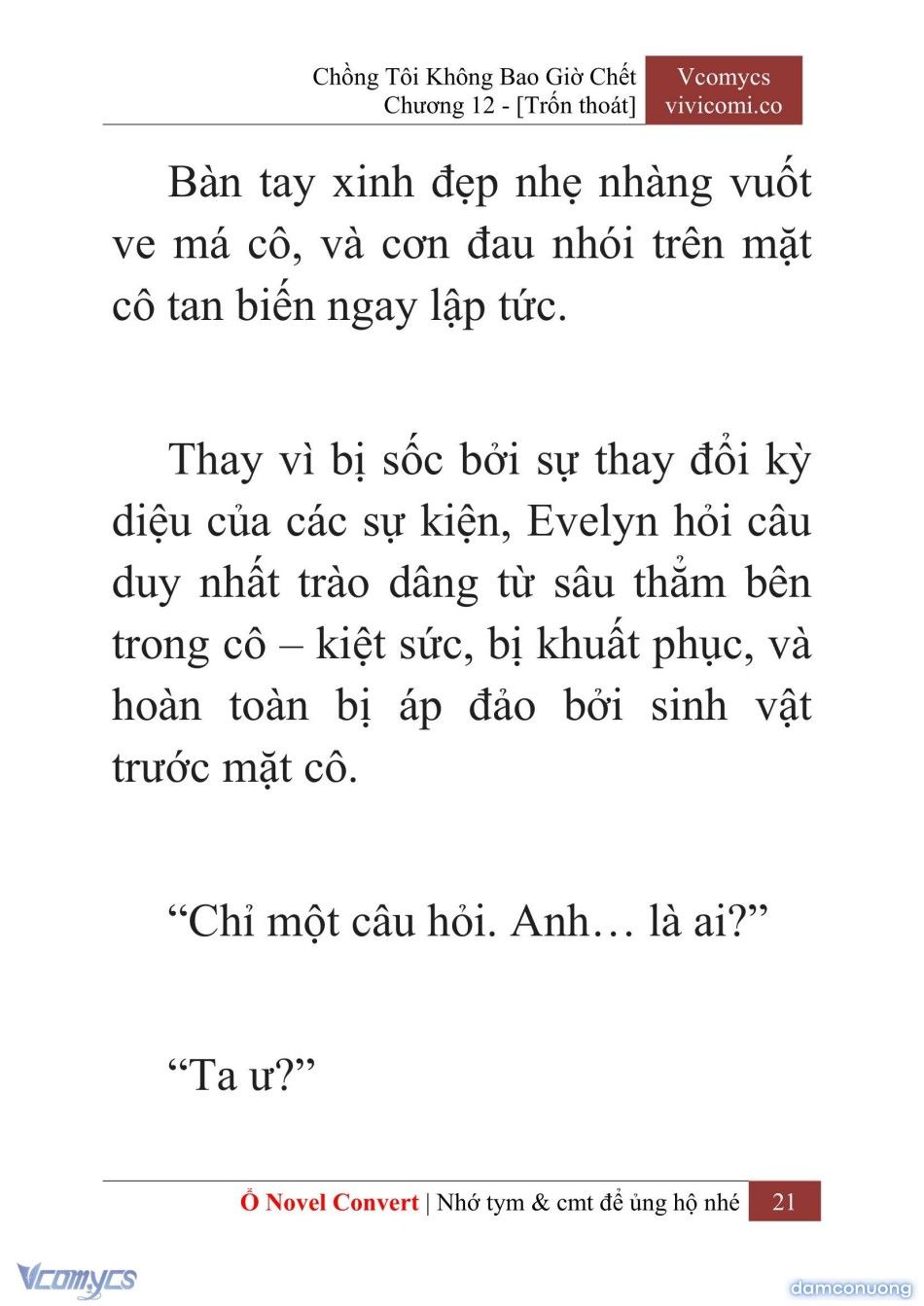 đọc truyện [novel] Chồng Tôi Không Bao Giờ Chết Chương 12 ảnh 24 tại Thiên Thai Truyện