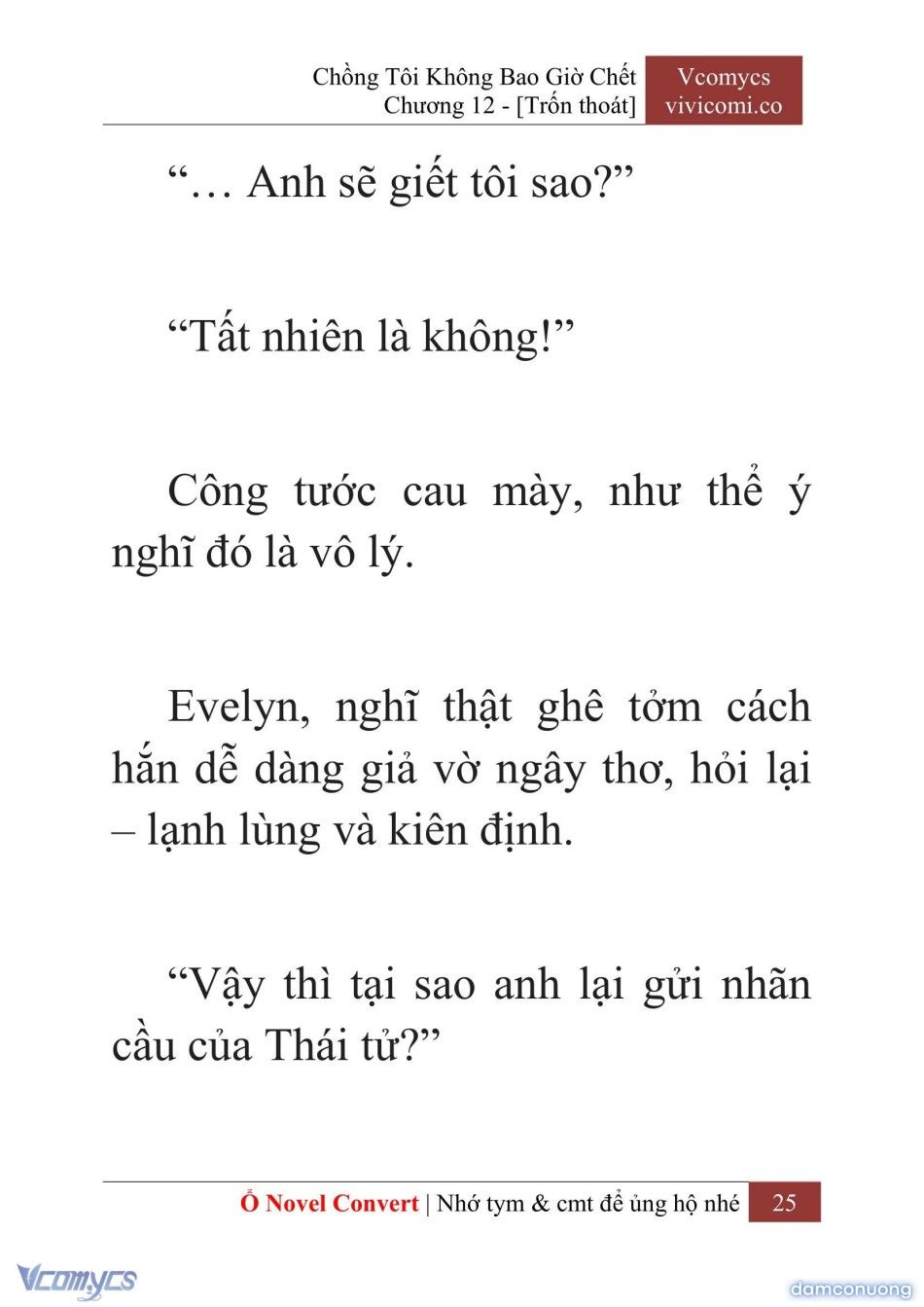 đọc truyện [novel] Chồng Tôi Không Bao Giờ Chết Chương 12 ảnh 28 tại Thiên Thai Truyện