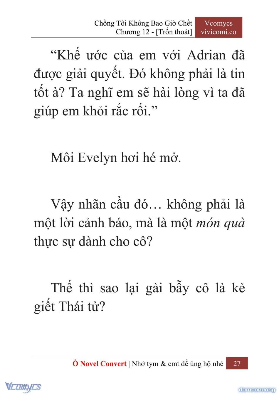 đọc truyện [novel] Chồng Tôi Không Bao Giờ Chết Chương 12 ảnh 30 tại Thiên Thai Truyện
