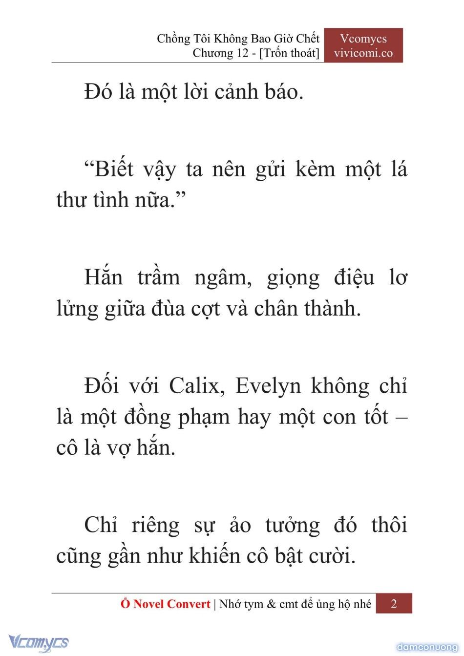 đọc truyện [novel] Chồng Tôi Không Bao Giờ Chết Chương 12 ảnh 5 tại Thiên Thai Truyện