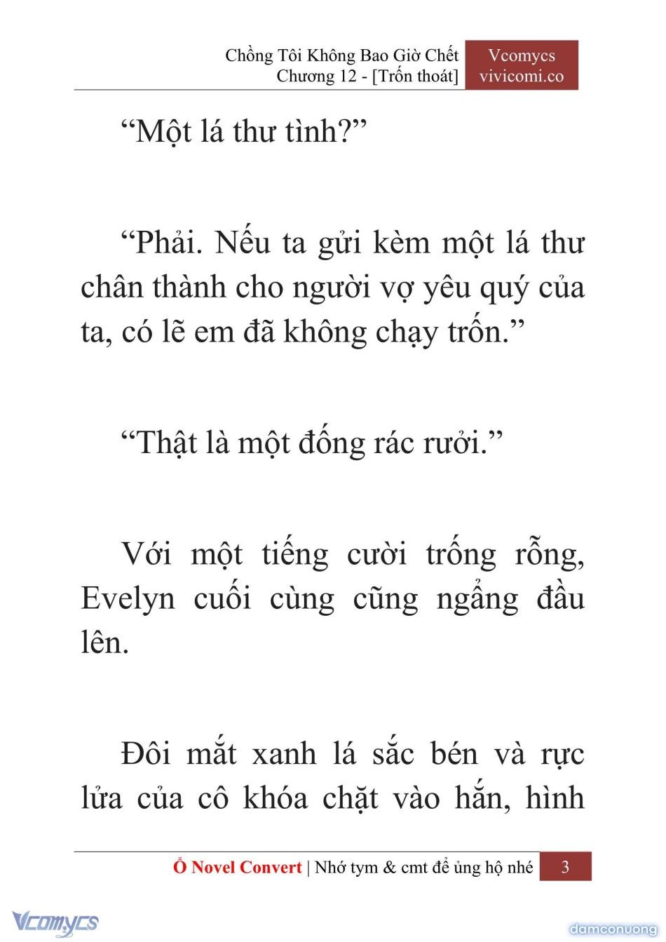 đọc truyện [novel] Chồng Tôi Không Bao Giờ Chết Chương 12 ảnh 6 tại Thiên Thai Truyện