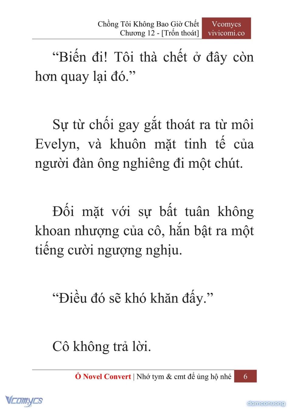 đọc truyện [novel] Chồng Tôi Không Bao Giờ Chết Chương 12 ảnh 9 tại Thiên Thai Truyện