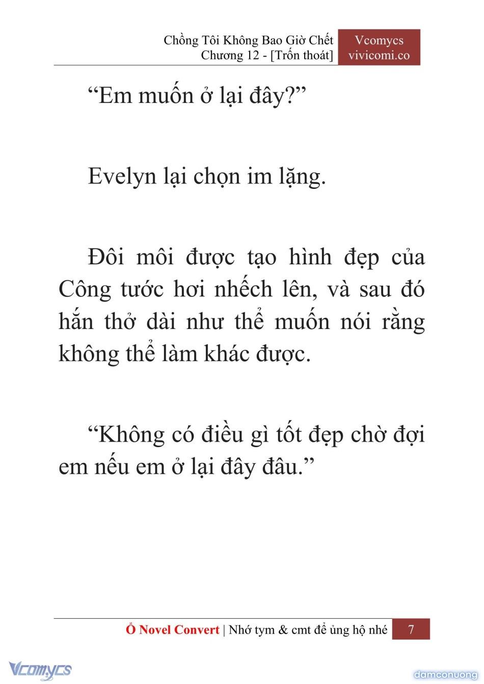 đọc truyện [novel] Chồng Tôi Không Bao Giờ Chết Chương 12 ảnh 10 tại Thiên Thai Truyện