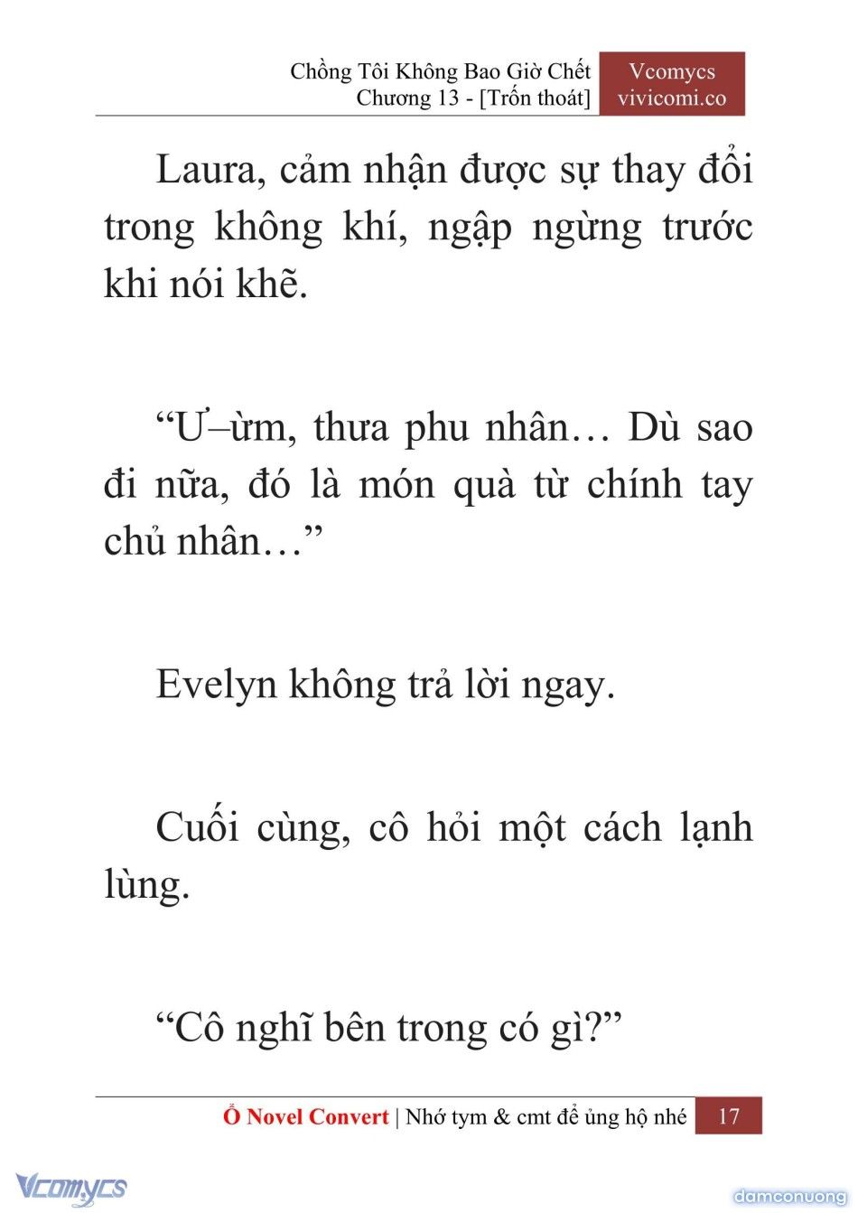 đọc truyện [novel] Chồng Tôi Không Bao Giờ Chết Chương 13 ảnh 20 tại Thiên Thai Truyện